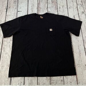 Carhartt Men's Black Short Sleeve Original Fit Tee Top Crewneck Tshirt